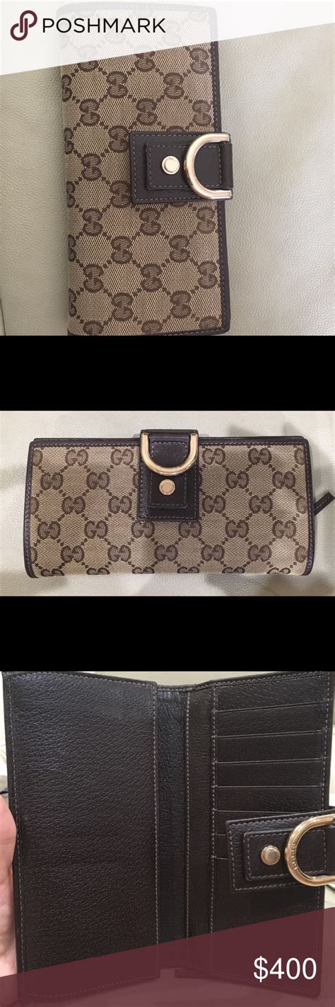 gucci mens monogram khaki wallet|authentic gucci monogram wallet box.